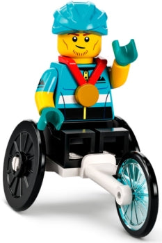 LEGO Minifigur CMF Serie 22 - Rennrollstuhlfahrer