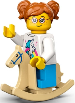 LEGO Minifigur CMF Serie 24 - Mädchen mit Schaukelpferd